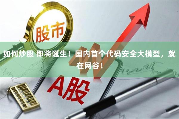 如何炒股 即将诞生！国内首个代码安全大模型，就在网谷！